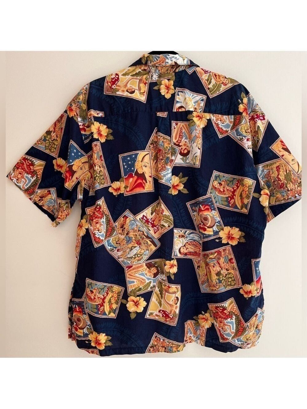 HILO HATTIE Hawaiian Short Sleeve Button Front Shirt Made Hawaii Tropical Tiki